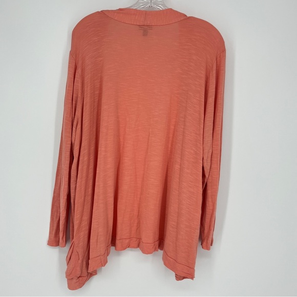 Torrid Plus Size Coral Long Sleeve Open Front Cardigan Lightweight Size 2 - Picture 2 of 4